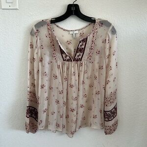 Joie Floral Long Sleeve Blouse